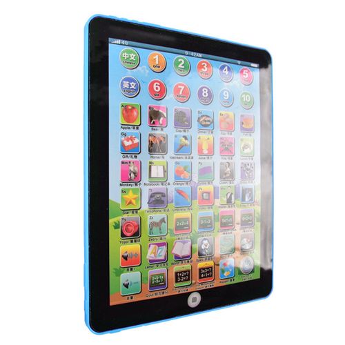 Children Tablet Kids Tablet Touch Screen Eye Protection Abc Word Song Blue